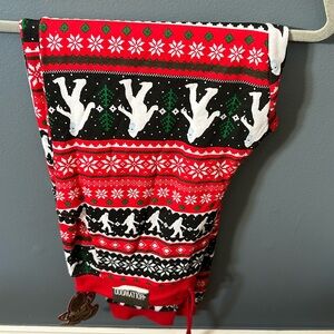 Festive Red and Black Holiday Scarf